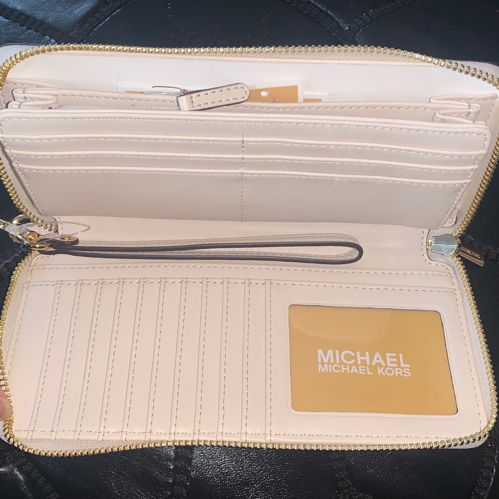 Michael Kors Calf Hair Continental Leather Wallet - Picture 2 of 6